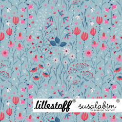 Bio Jersey Lillestoff - Blumenfreude rot